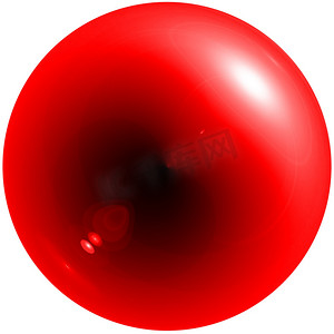 与阴影和眩光的抽象红色球形