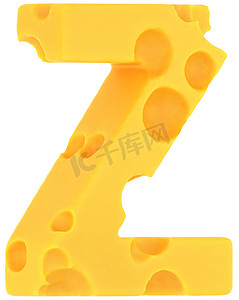 Cheeze 字体 Z 字母隔离在白色