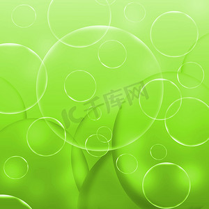 绿色抽象圆形背景