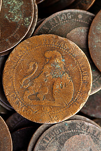 硬币比塞塔真正老西班牙共和国 1937 货币和美分