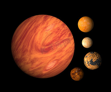 木卫三摄影照片_行星木星