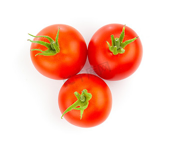 在白色背景隔绝的红色蕃茄。