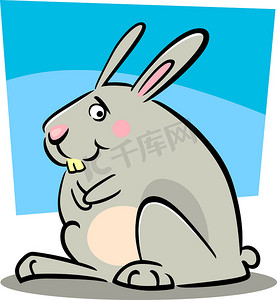 卡通涂鸦的兔子