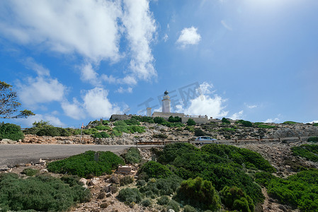 水平灯塔帽 Formentor 马略卡岛西班牙