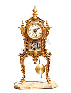 古老的复古黄铜摆钟