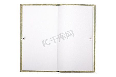 笔记本空白页与白色隔离