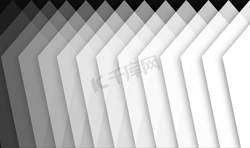 几何渐变元素摄影照片_显示从黑色到白色的抽象渐变的基本形状