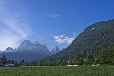 白云岩阿尔卑斯山、意大利、欧洲的自然景观