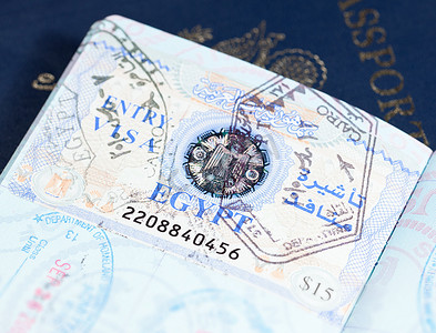 美国护照上的签证印章