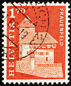 邮票瑞士 1966 年瑞士弗劳恩费尔德城堡
