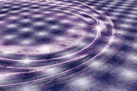 具有星形纹理背景图案的抽象紫色声波