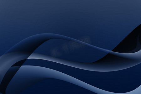 具有波浪蓝色背景的抽象曲线