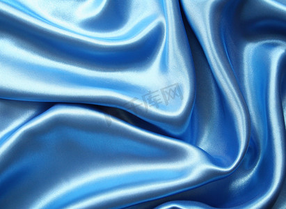 光滑优雅的深蓝色丝绸可以用作背景