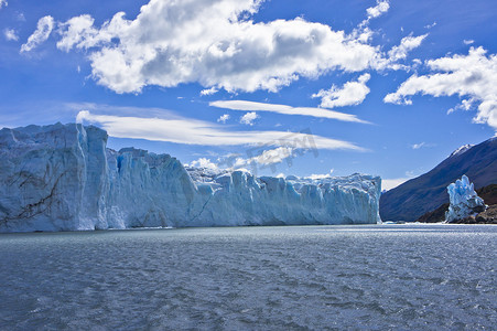 蓝色冰川，湖景，巴塔哥尼亚，阿根廷，南美洲