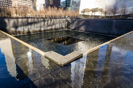 毕业纪念手册摄影照片_9 11纪念馆和纽约曼哈顿的新世界贸易中心