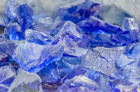 石英石，蓝色玻璃石