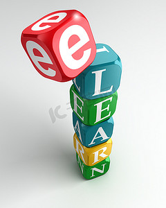 e learn sign 3d 彩色流行语