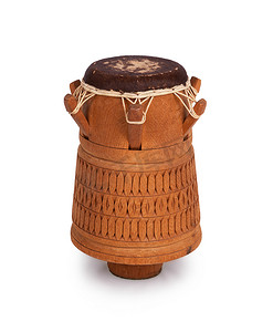Djembe，苏里南打击乐器，手工制作的山羊皮木鼓