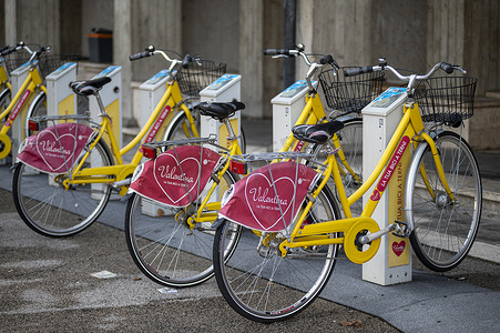 市政府为特尔尼市出租的自行车