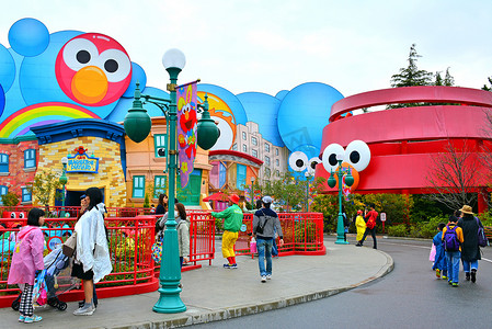 Universal Studi 的芝麻街主题 Elmo 想象乐园