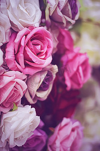 玫瑰作为婚礼和花店装饰的花卉装饰