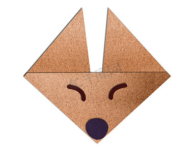 纸做的折纸狐狸脸
