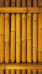 来自真实自然的旧脏竹背景墙。