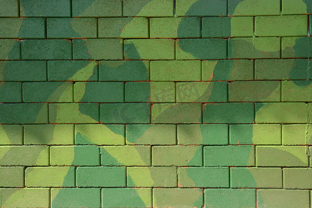 砖瓦工摄影照片_砖墙迷彩图案