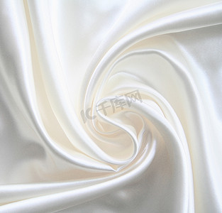 奢华婚礼背景摄影照片_光滑优雅的白色丝绸可用作婚礼背景