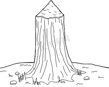 概述被咬的树