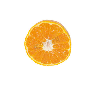 多汁的橘子，普通话，白色背景中的橙子，特写，
