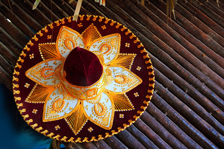 来自墨西哥的 charro mariachi 帽子墨西哥图标