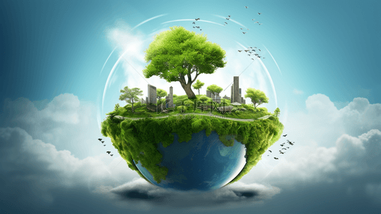 绿色地球环保背景图片_环保节能主题绿色保护环境背景