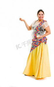 菲律宾节日摄影照片_传统舞者