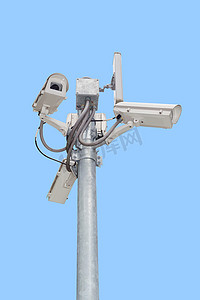 一组安全摄像机 (CCTV) 或监控摄像机。