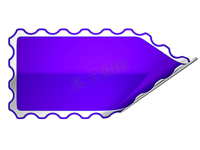 紫罗兰色 hamous 贴纸或白色标签
