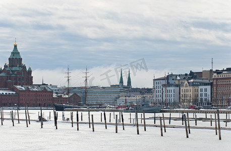 赫尔辛基城市景观。