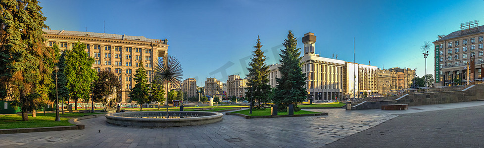 Maidan Nazalezhnosti 在基辅，乌克兰