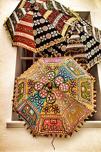 刺绣印度雨伞纹理