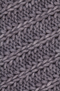 针织羊毛织物的特写宏观纹理