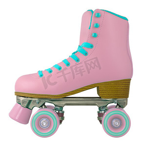 粉色复古轮滑鞋