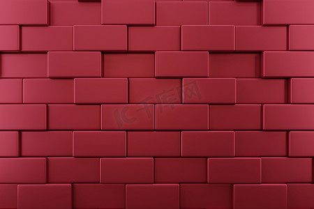 红色抽象背景与产品展示的几何形状方形图案。 