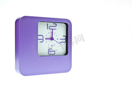 9 点钟位置的紫色座钟