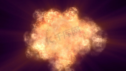爆炸火焰摄影照片_爆炸火球抽象纹理