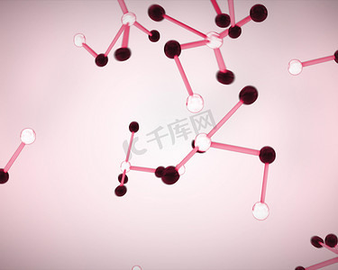 分子细胞摄影照片_黑色、白色和粉色分子细胞