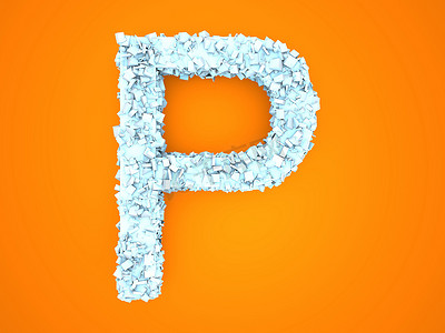 水晶字母-P