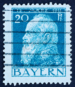 “邮票巴伐利亚，德国 1911 摄政王路易波德”