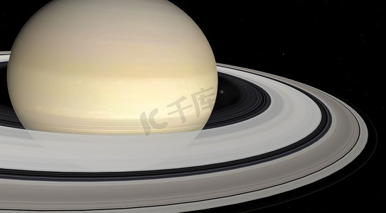 土星摄影照片_在星背景的土星