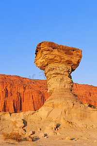 “阿根廷伊斯基瓜拉斯托的砂岩地层。“蘑菇”“”