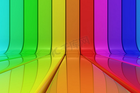 彩虹色板